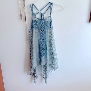 Blue/green tank top